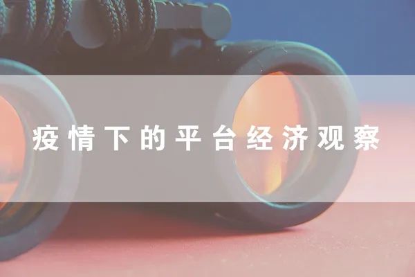 疫情下的平台经济观察
